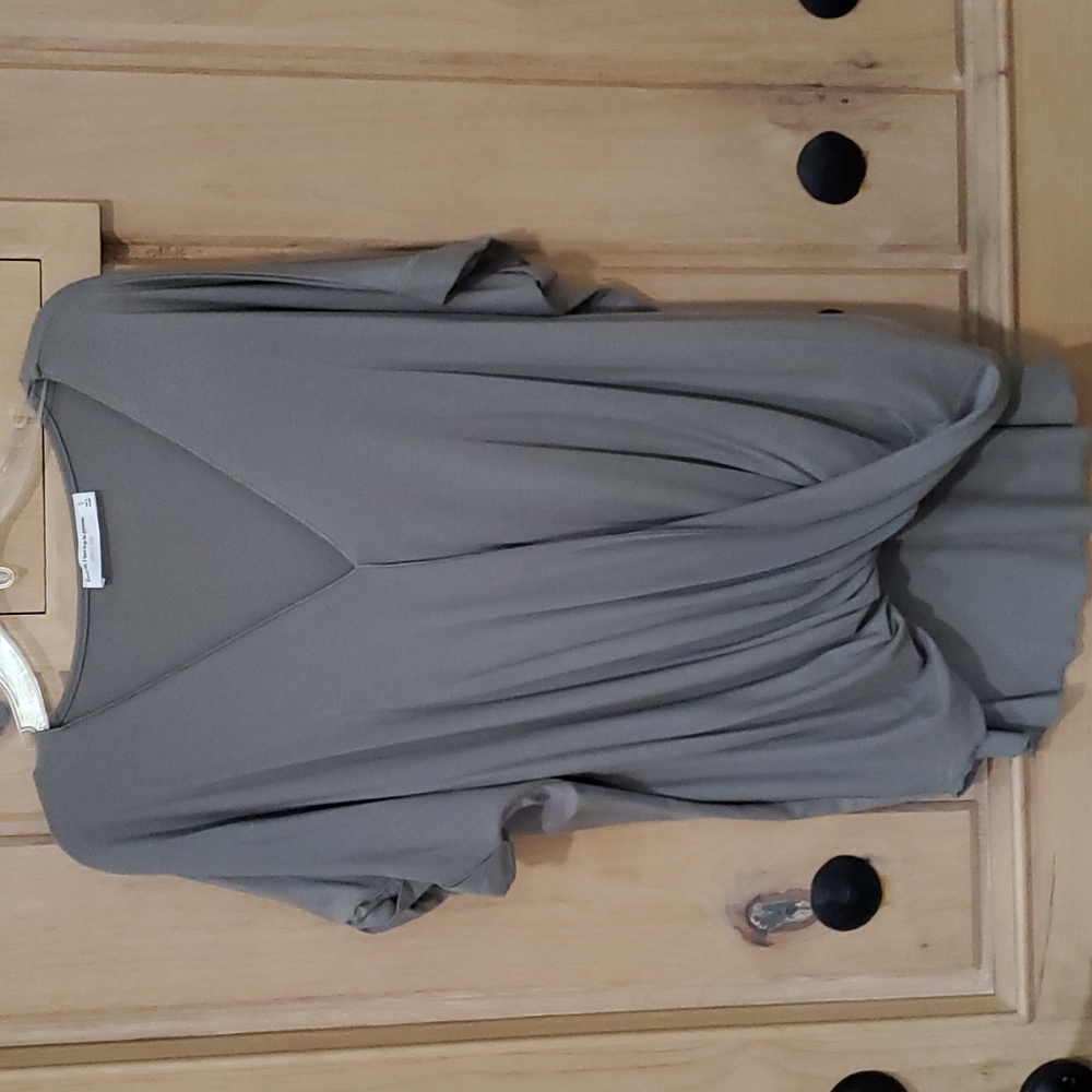 Double Zero brand sage green top in small